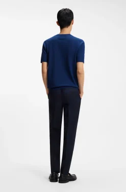 Slim-Fit Strick-T-Shirt