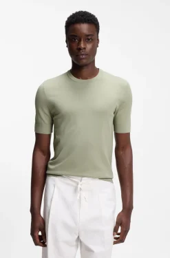 Slim-Fit Strick-T-Shirt