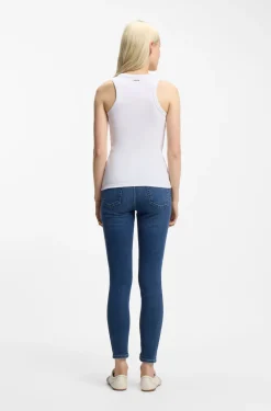 Slim-Fit Tanktop aus elastischem Baumwoll-Mix