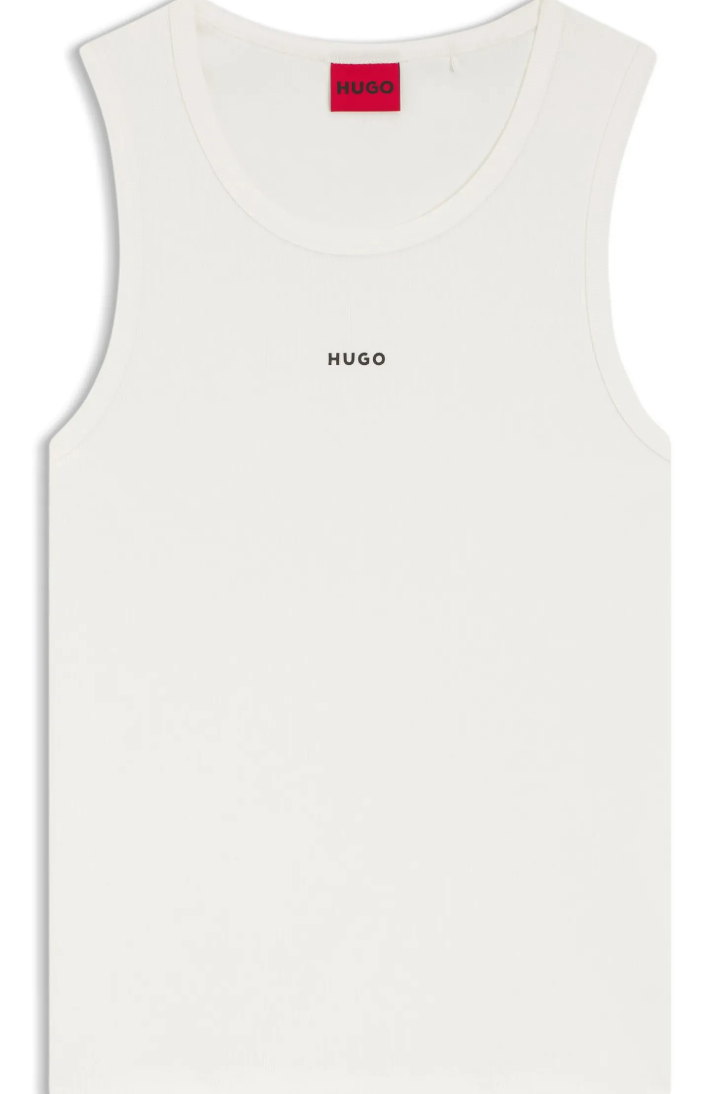 Slim-Fit Tanktop aus Stretch-Baumwolle mit kontrastfarbenem Logo
