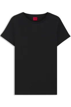 Slim-Fit T-Shirt aus Baumwolle mit umgeschlagenen Ärmeln