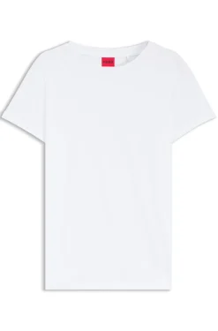 Slim-Fit T-Shirt aus Baumwolle mit umgeschlagenen Ärmeln