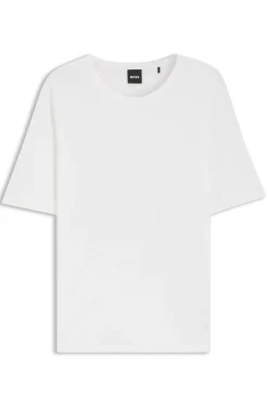 Slim-Fit T-Shirt aus Baumwolle, Modal und Seide