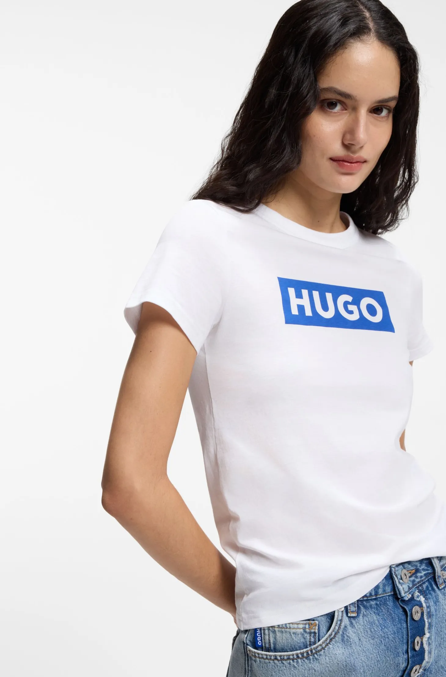 Slim-Fit T-Shirt aus Baumwolle mit Logo-Print