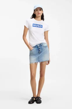 Slim-Fit T-Shirt aus Baumwolle mit Logo-Print