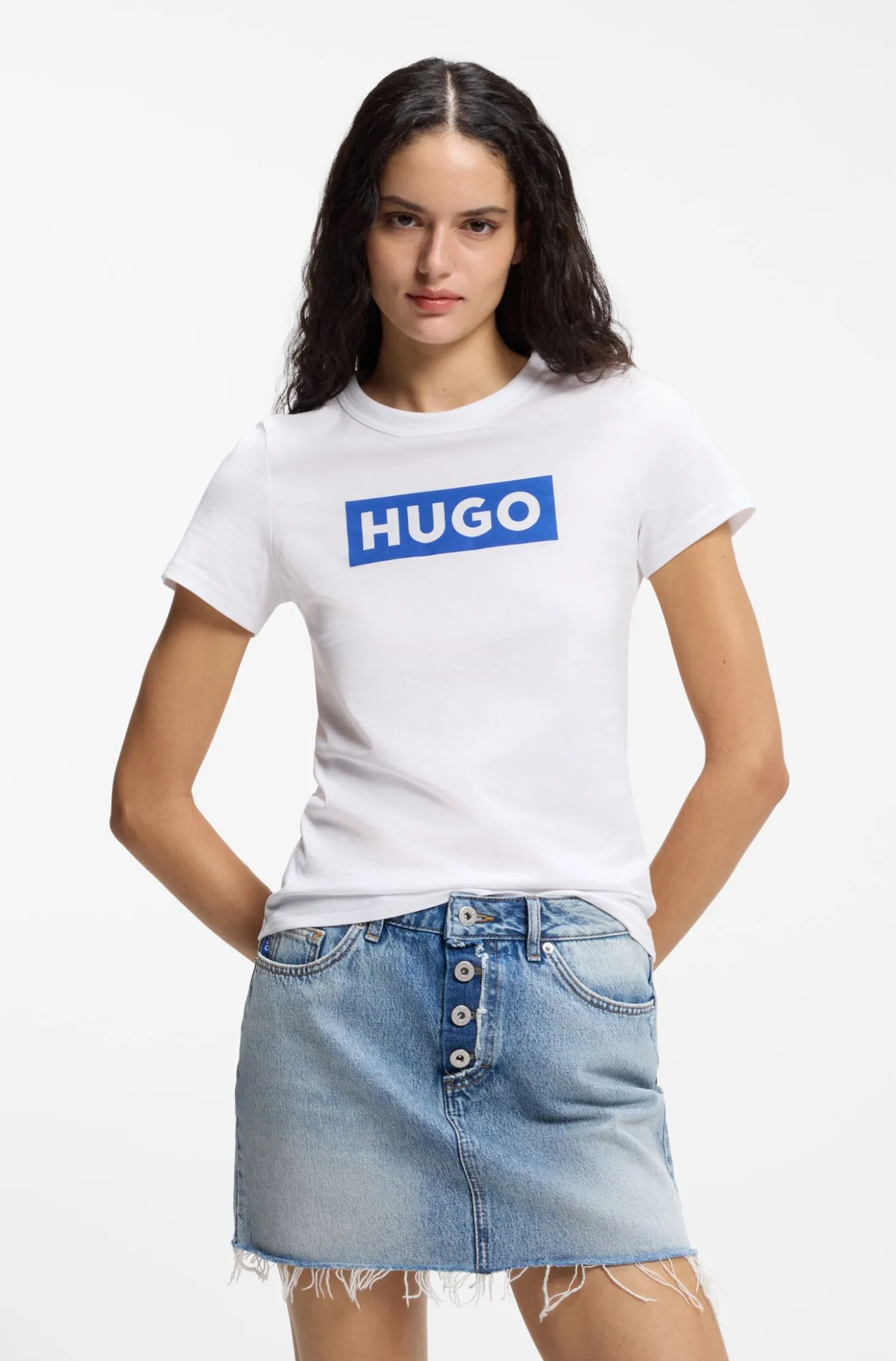 Slim-Fit T-Shirt aus Baumwolle mit Logo-Print