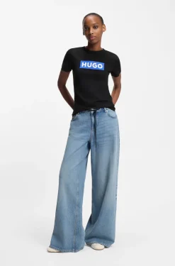 Slim-Fit T-Shirt aus Baumwolle mit Logo-Print
