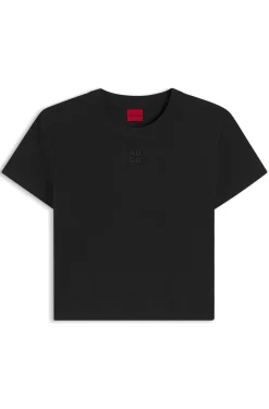 Slim-Fit T-Shirt aus Baumwoll-Mix mit Logo-Stickerei