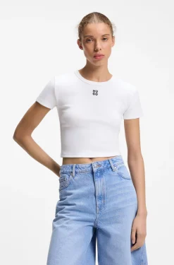 Slim-Fit T-Shirt aus Baumwoll-Mix mit Logo-Stickerei
