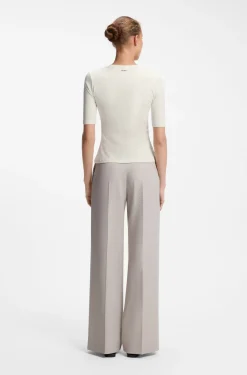 Slim-Fit T-Shirt aus elastischem Baumwoll-Modal-Mix