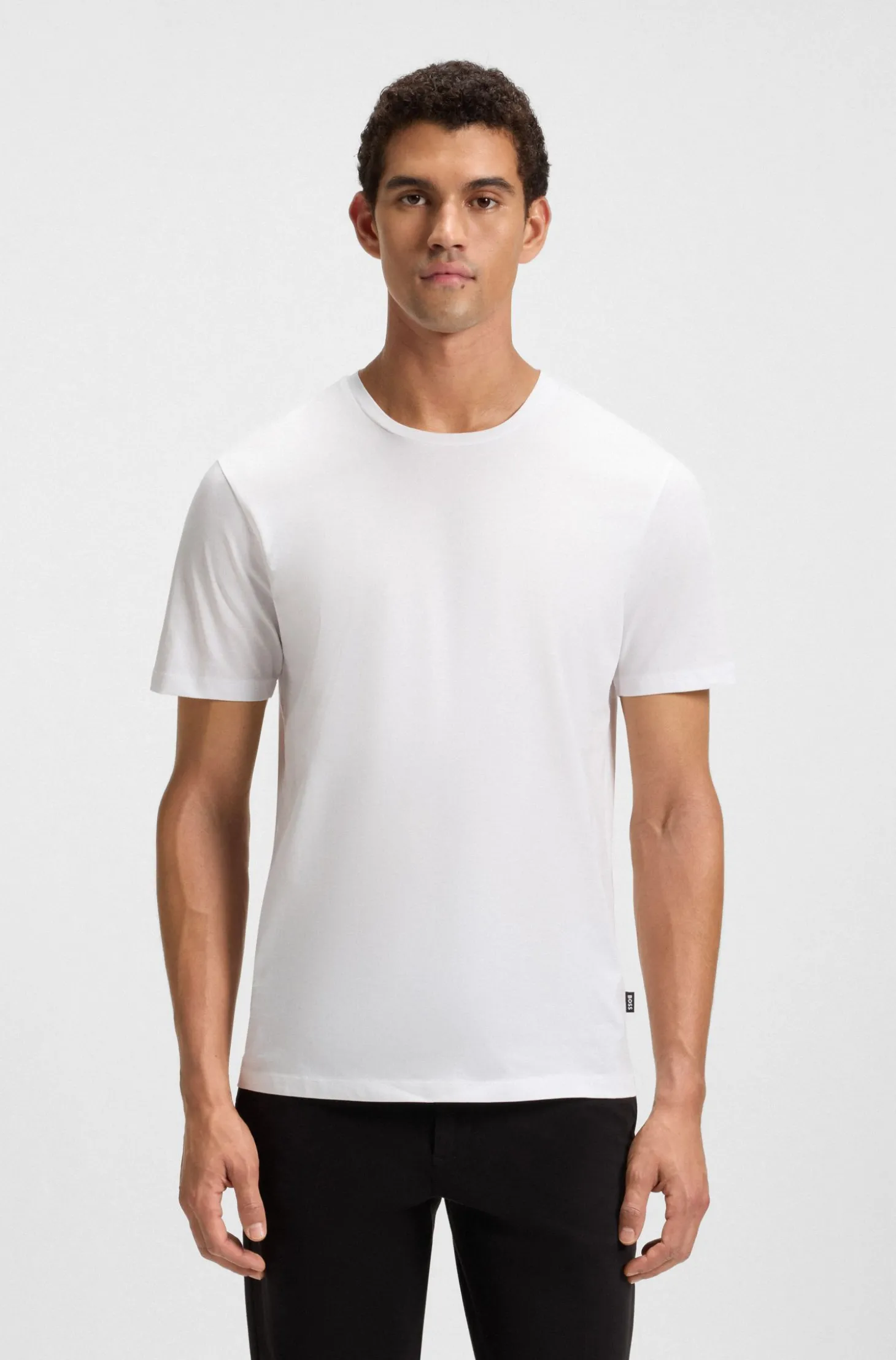 Slim-Fit T-Shirt aus merzerisierter Baumwolle