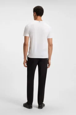 Slim-Fit T-Shirt aus merzerisierter Baumwolle