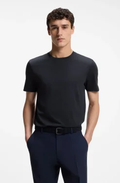 Slim-Fit T-Shirt aus merzerisierter Baumwolle