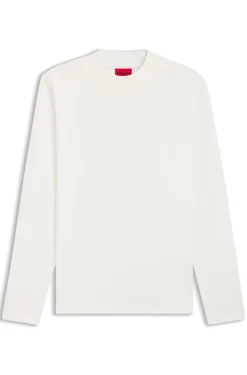 Slim-Fit T-Shirt aus merzerisierter Baumwolle mit Stehkragen
