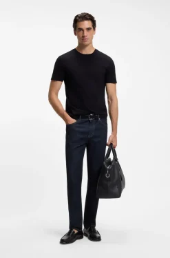 Slim-Fit T-Shirt aus merzerisierter Baumwolle