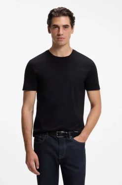 Slim-Fit T-Shirt aus merzerisierter Baumwolle