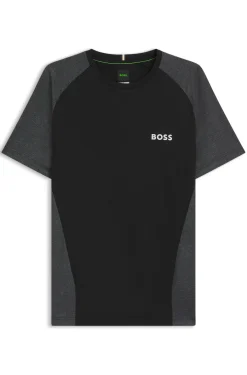 Slim-Fit T-Shirt aus Mesh-Jersey mit kontrastfarbenen Einsätzen