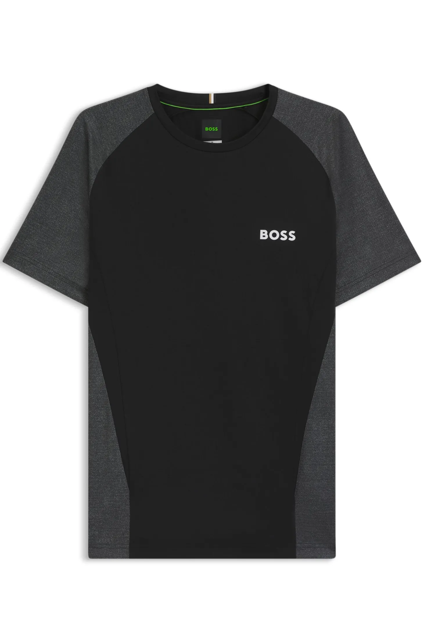 Slim-Fit T-Shirt aus Mesh-Jersey mit kontrastfarbenen Einsätzen