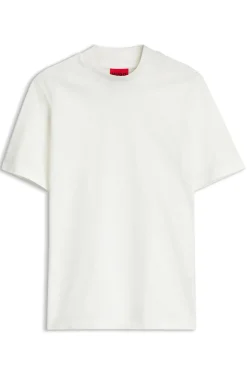 Slim-Fit T-Shirt aus Stretch-Baumwolle mit Stehkragen