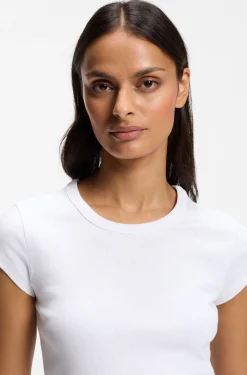 Slim-Fit T-Shirt aus Stretch-Baumwolle mit Logo-Stickerei