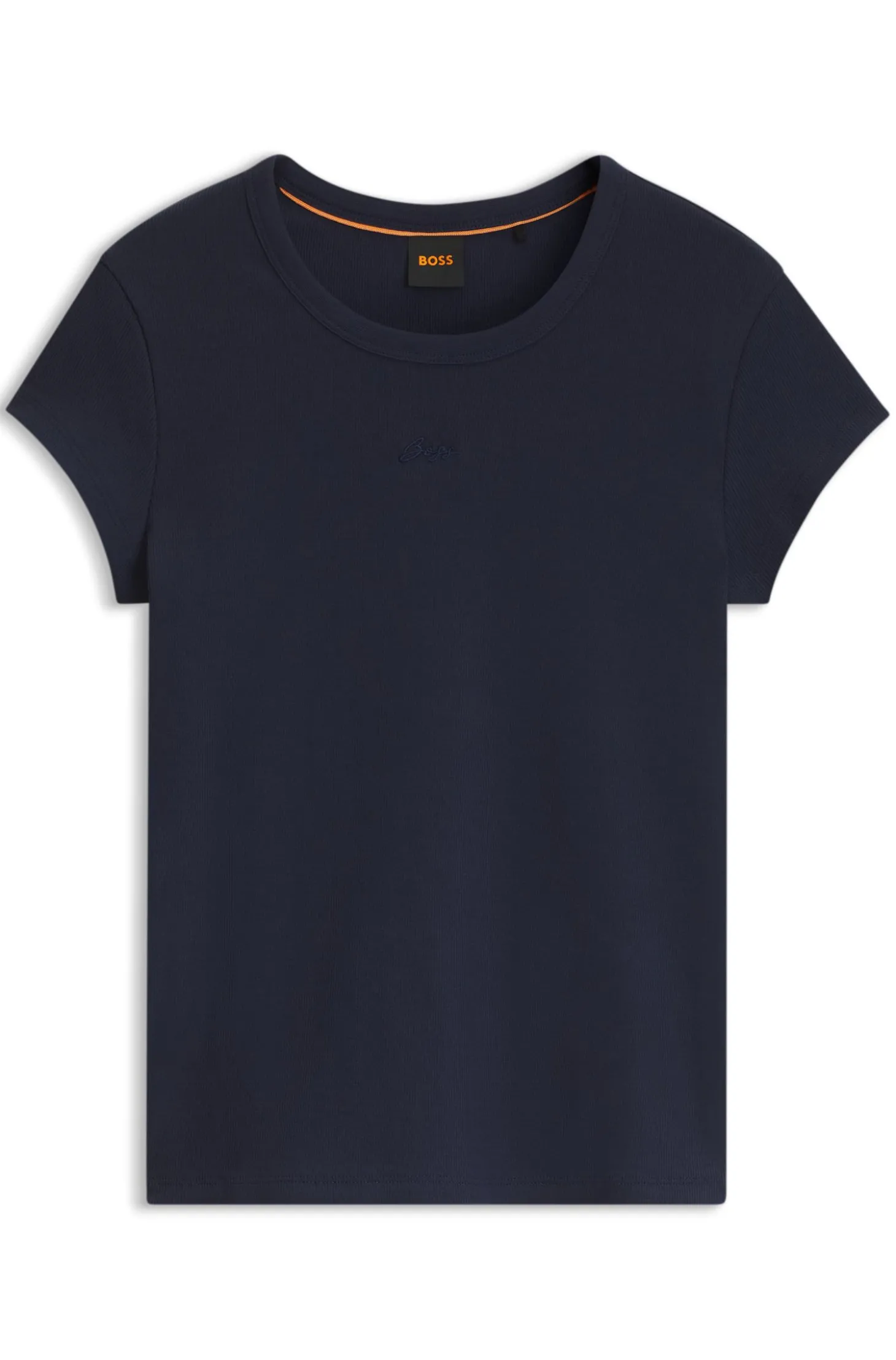 Slim-Fit T-Shirt aus Stretch-Baumwolle mit Logo-Stickerei
