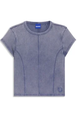 Slim-Fit T-Shirt aus Stretch-Baumwolle mit Washed-Effekt