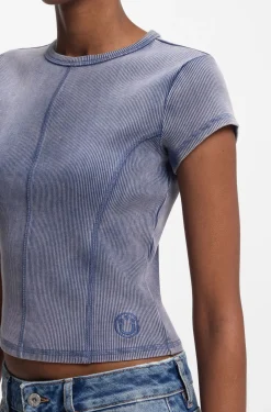 Slim-Fit T-Shirt aus Stretch-Baumwolle mit Washed-Effekt