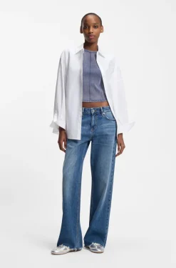 Slim-Fit T-Shirt aus Stretch-Baumwolle mit Washed-Effekt