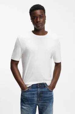Slim-Fit T-Shirt aus strukturiertem Interlock
