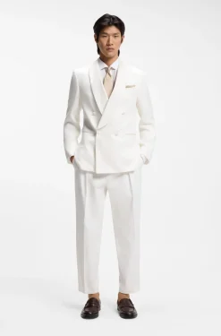 Slim-Fit Twill-Sakko aus Leinen