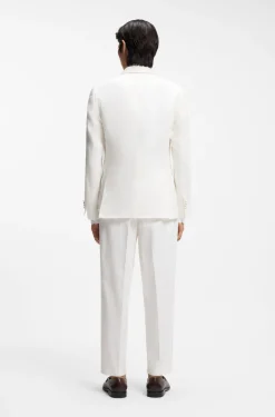 Slim-Fit Twill-Sakko aus Leinen