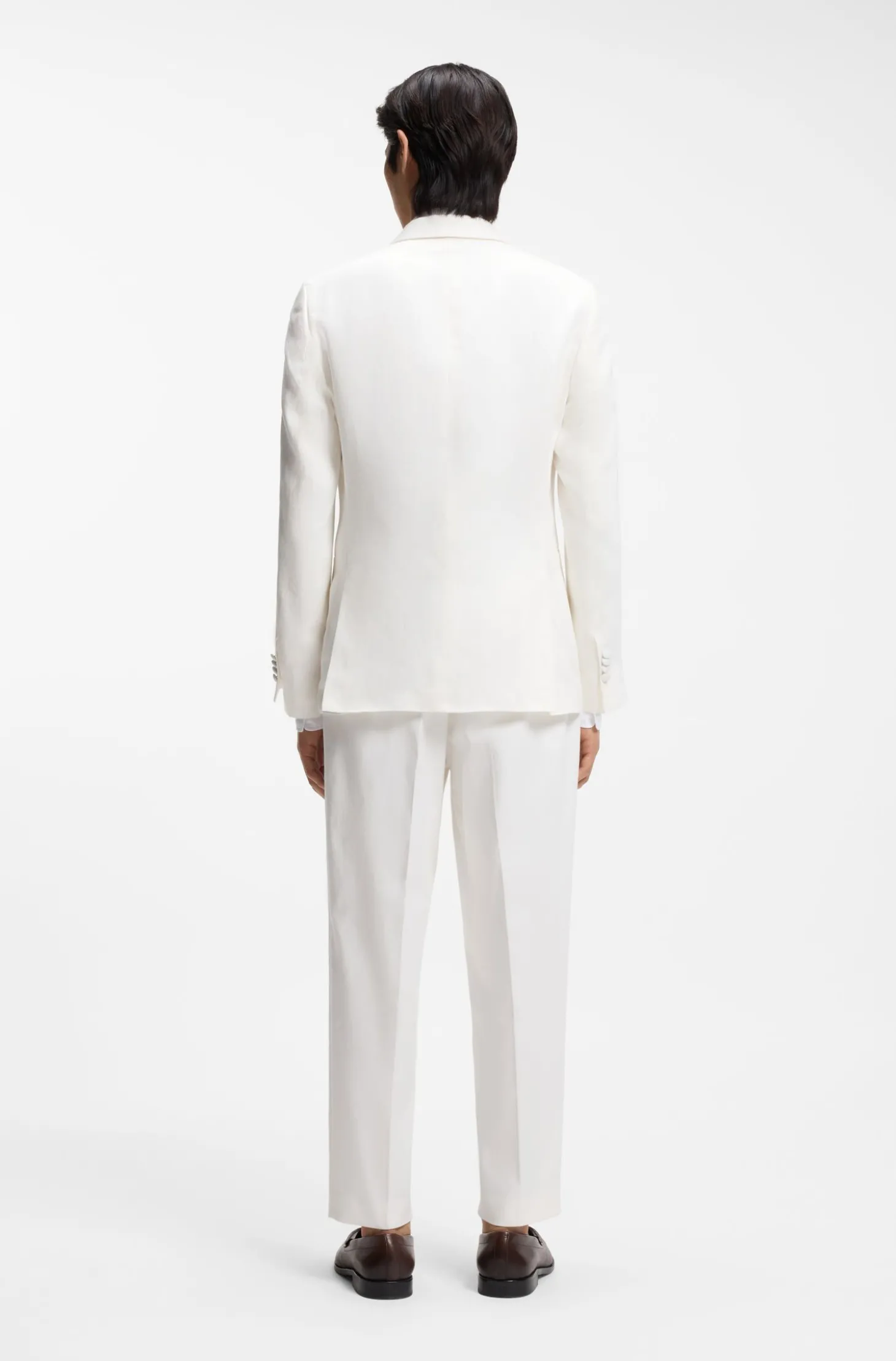 Slim-Fit Twill-Sakko aus Leinen