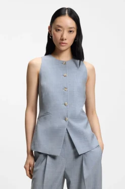 Slim-Fit Weste aus Schurwolle
