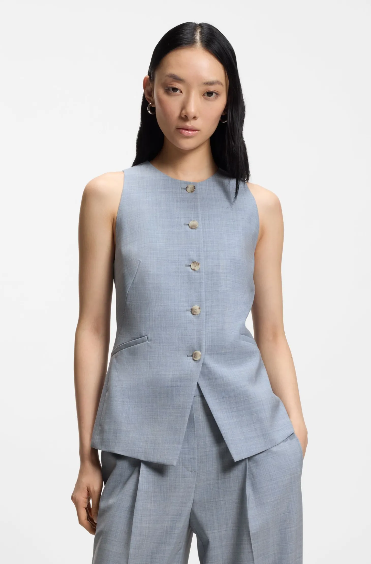 Slim-Fit Weste aus Schurwolle
