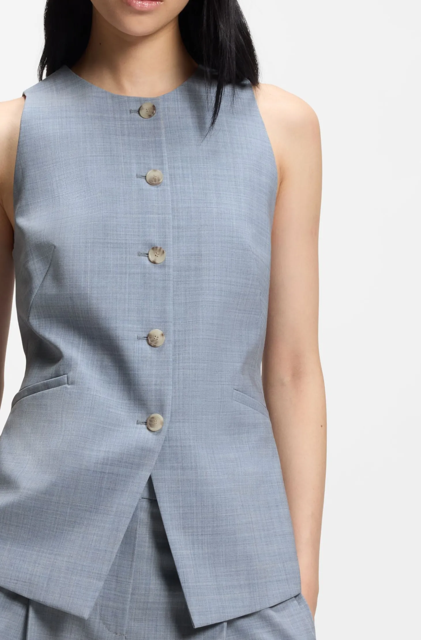 Slim-Fit Weste aus Schurwolle