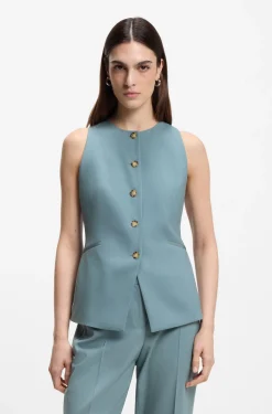 Slim-Fit Weste aus Schurwolle