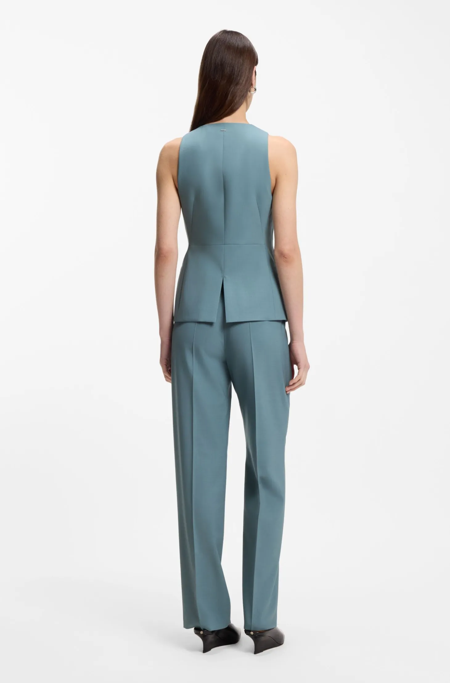 Slim-Fit Weste aus Schurwolle