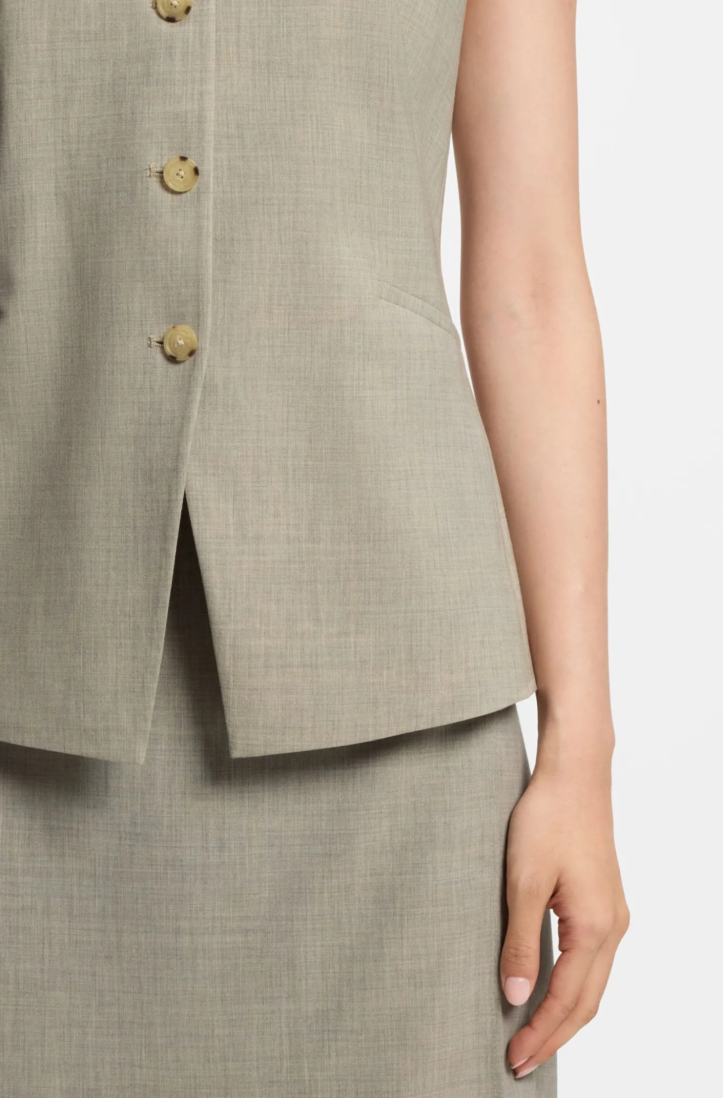 Slim-Fit Weste aus Schurwolle