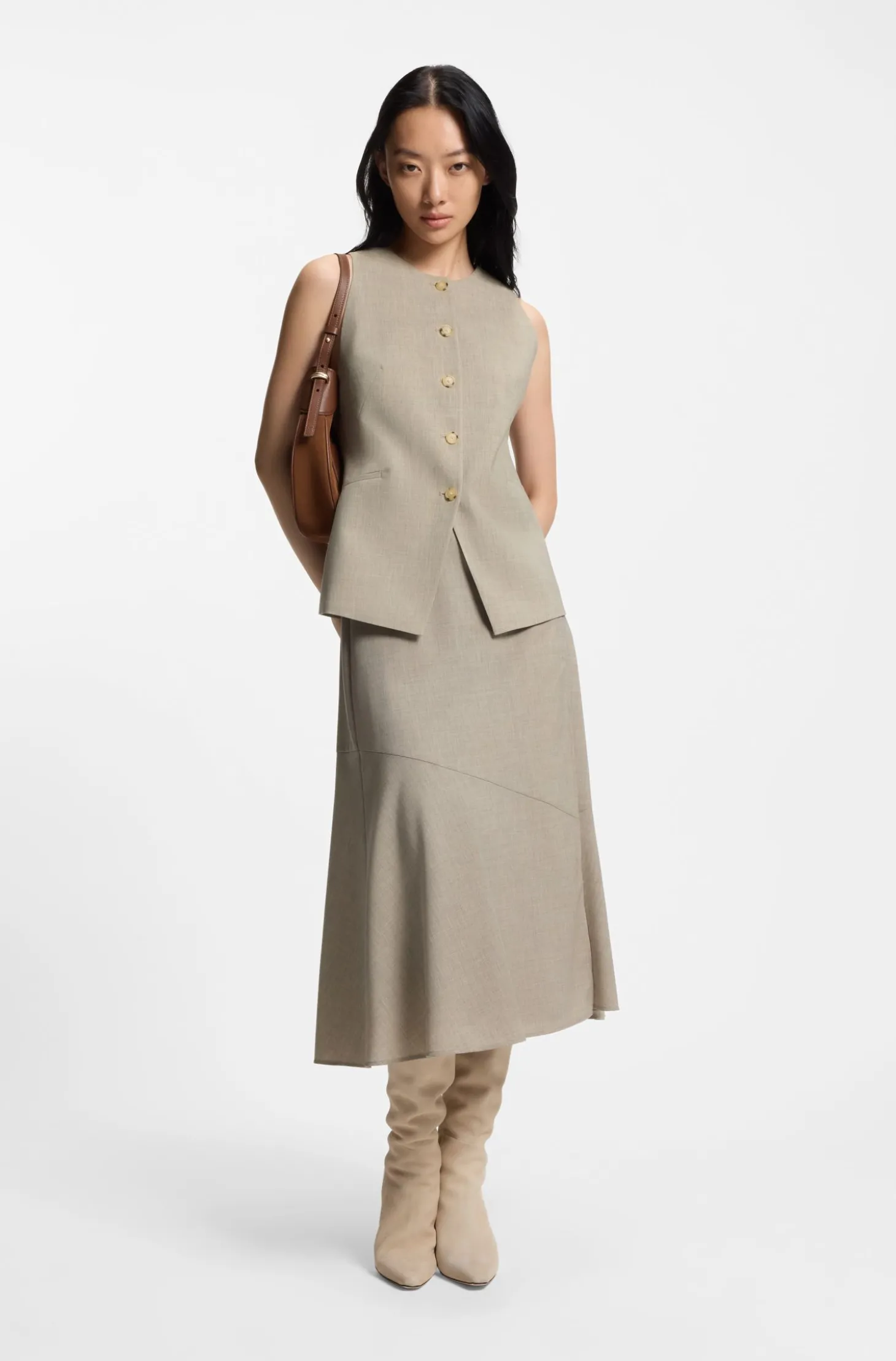 Slim-Fit Weste aus Schurwolle