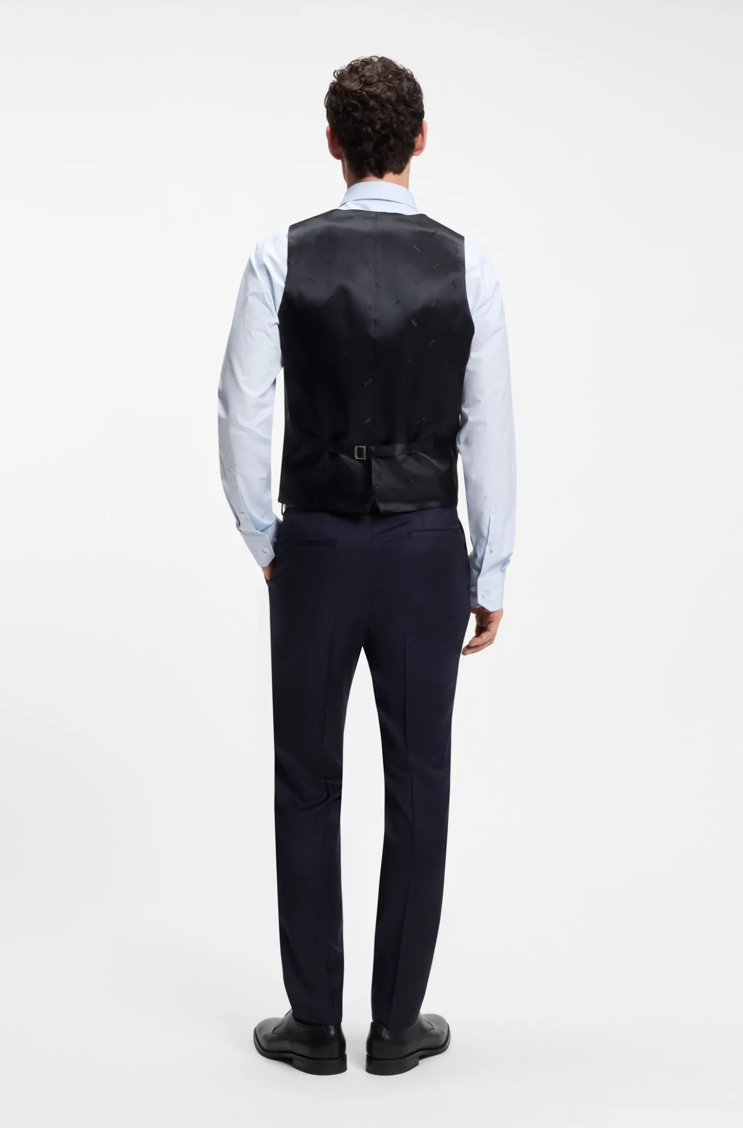 Slim-Fit Weste aus Schurwoll-Serge