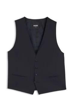 Slim-Fit Weste aus Schurwoll-Serge