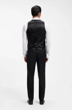 Slim-Fit Weste aus Schurwoll-Serge