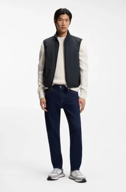 Slim-Fit Weste aus wasserabweisendem Performance-Stretch-Gewebe