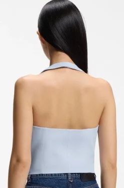 Slim-Fit Weste mit Neckholder