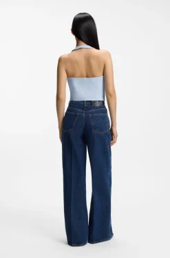 Slim-Fit Weste mit Neckholder