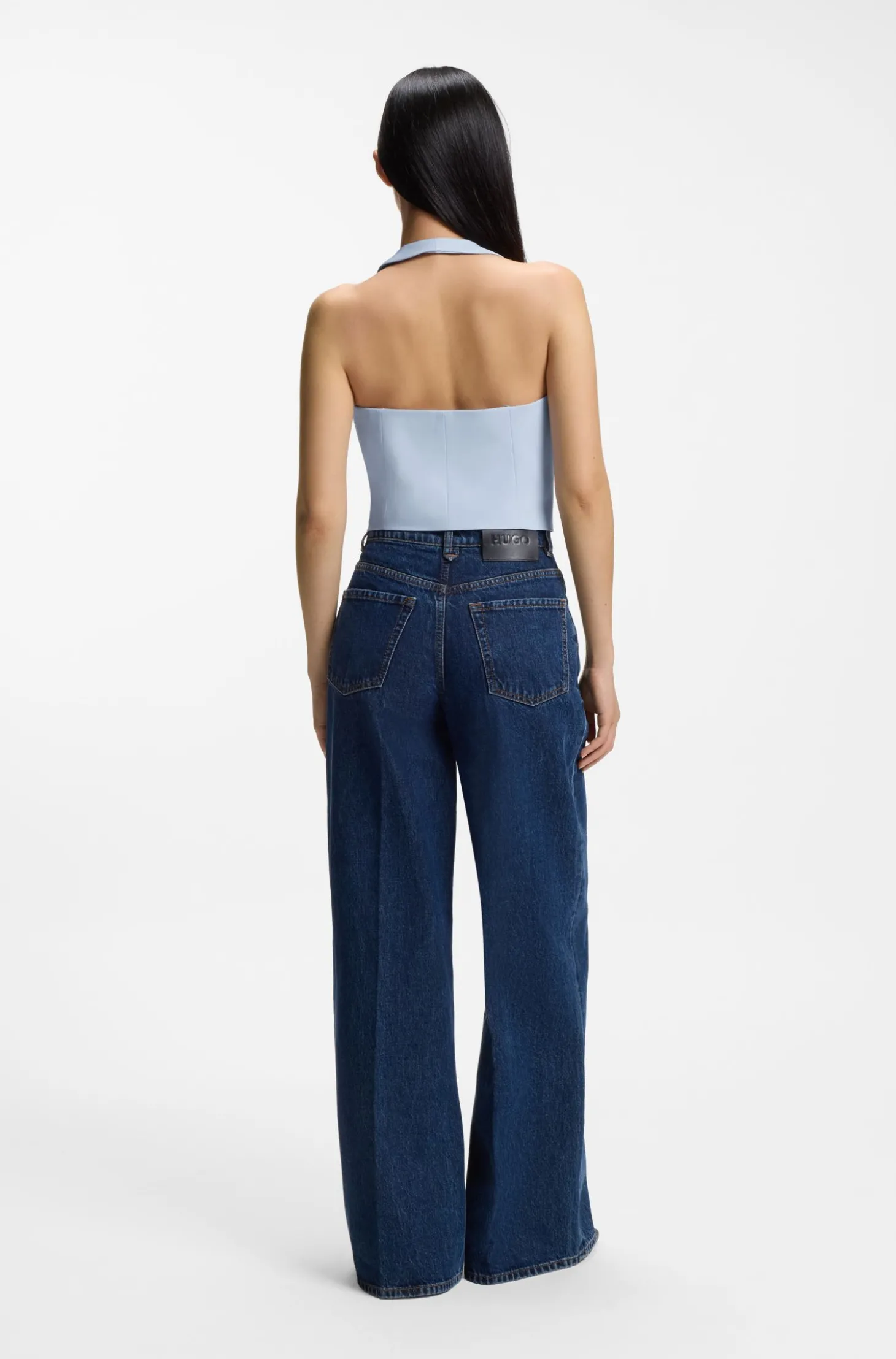 Slim-Fit Weste mit Neckholder