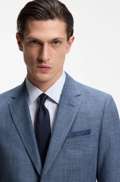 Slim-Fit Zweiteiler aus Baumwolle und Schurwolle