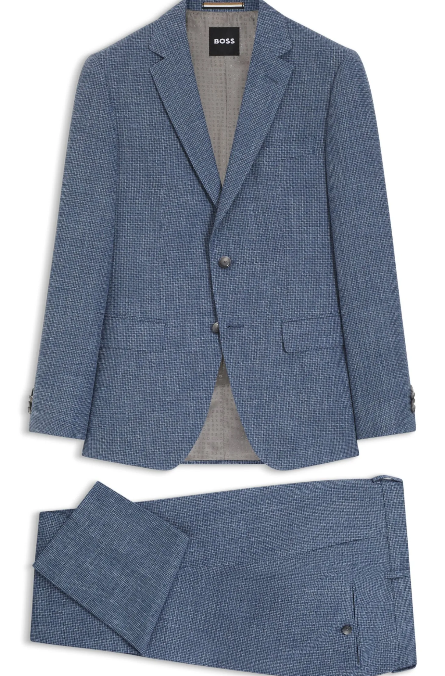 Slim-Fit Zweiteiler aus Baumwolle und Schurwolle