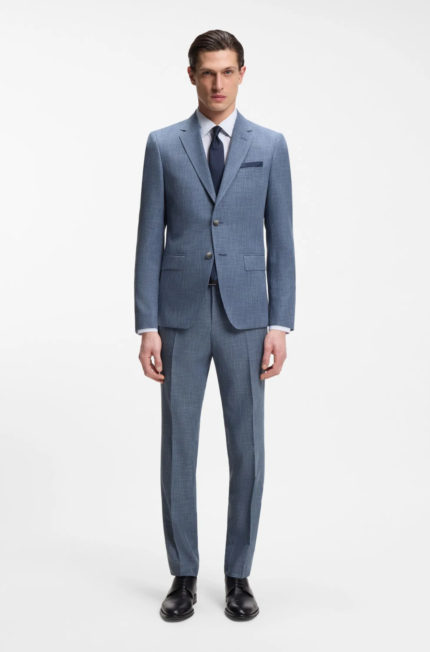 Slim-Fit Zweiteiler aus Baumwolle und Schurwolle