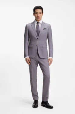 Slim-Fit Zweiteiler aus fein gemustertem Gewebe